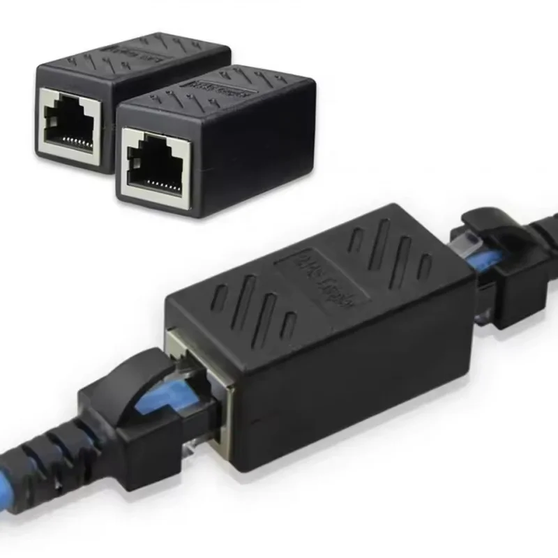 1-6Pcs RJ45 connector Network extender Ethernet Kabel RJ45 extender adapter Gigabit interface Female to Female network connector