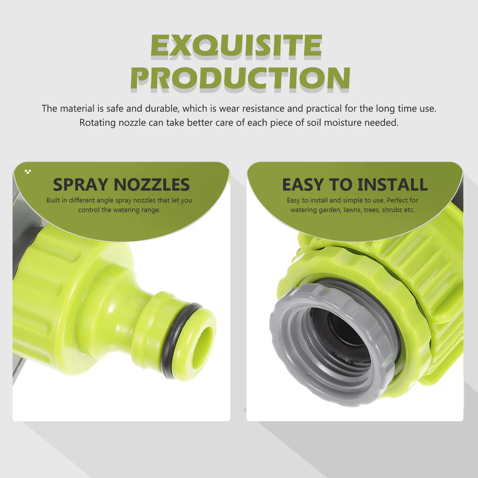 4 Way Garden Hose Splitter Heavy Duty ABS Plastic Water Hose Connector Faucet Adapter for Efficient Watering 4 Way Y Adapter