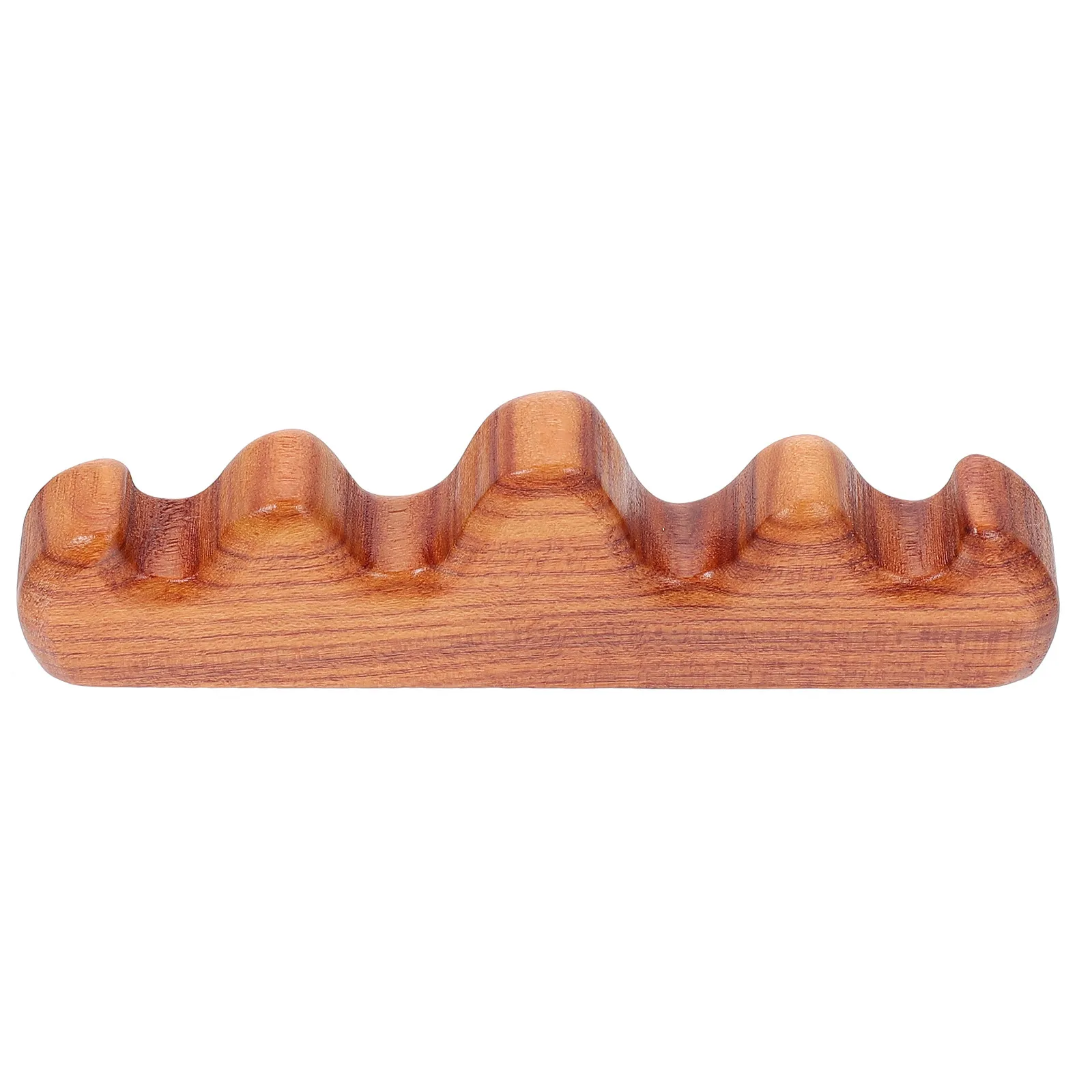 Sandalwood Calligraphy Brush Pen Holder Mountain Shape Design Natural Wood Writing Brush Stand for Desk Decor Sumi Ink Pen