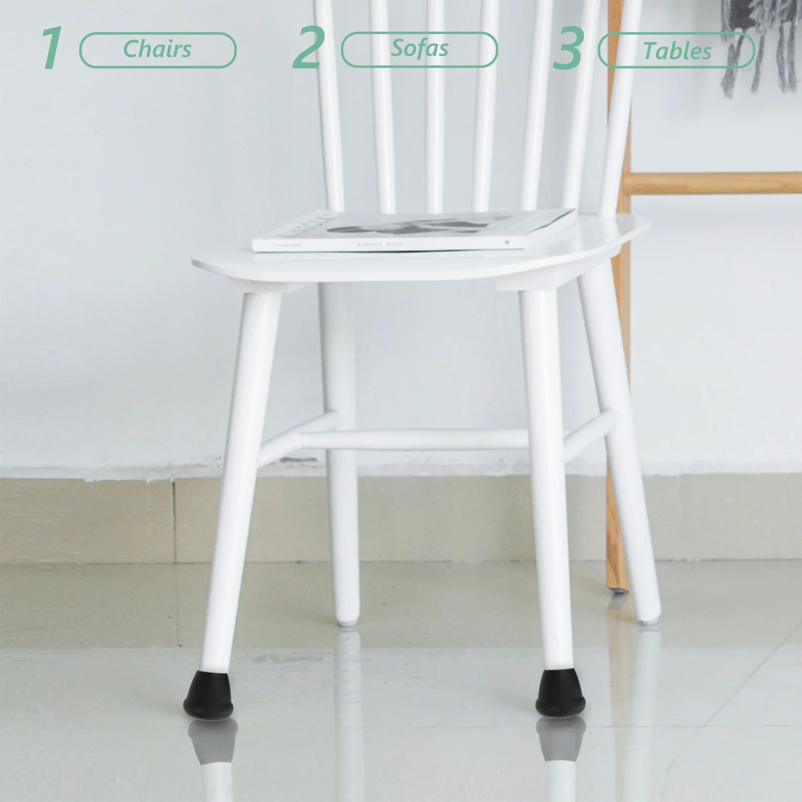 

4Pcs Furniture Feet Protectors Thick Non-Slip Chair Leg Pads Floor Protectors for Hardwood Tile Floors Chair Foot Caps and