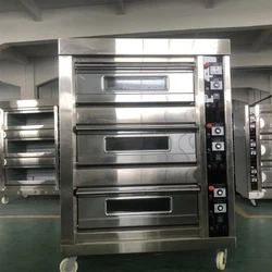 Oven Gas Commercial Large Capacity Three Layer Six Plate Pizza Cake Bread Scones Baking Household Bakery Equipment Furnace