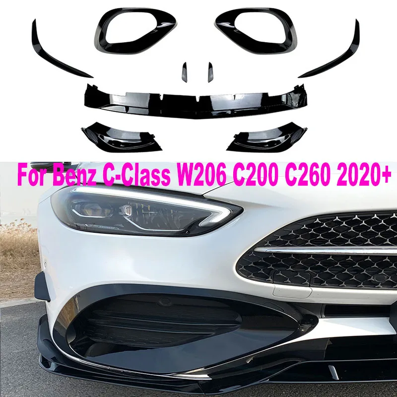 Applicable to Benz C-Class W206 C200 C260 2022 + AMG Front Shovel Air Knife Air Outlet Front Lip Exterior Modification