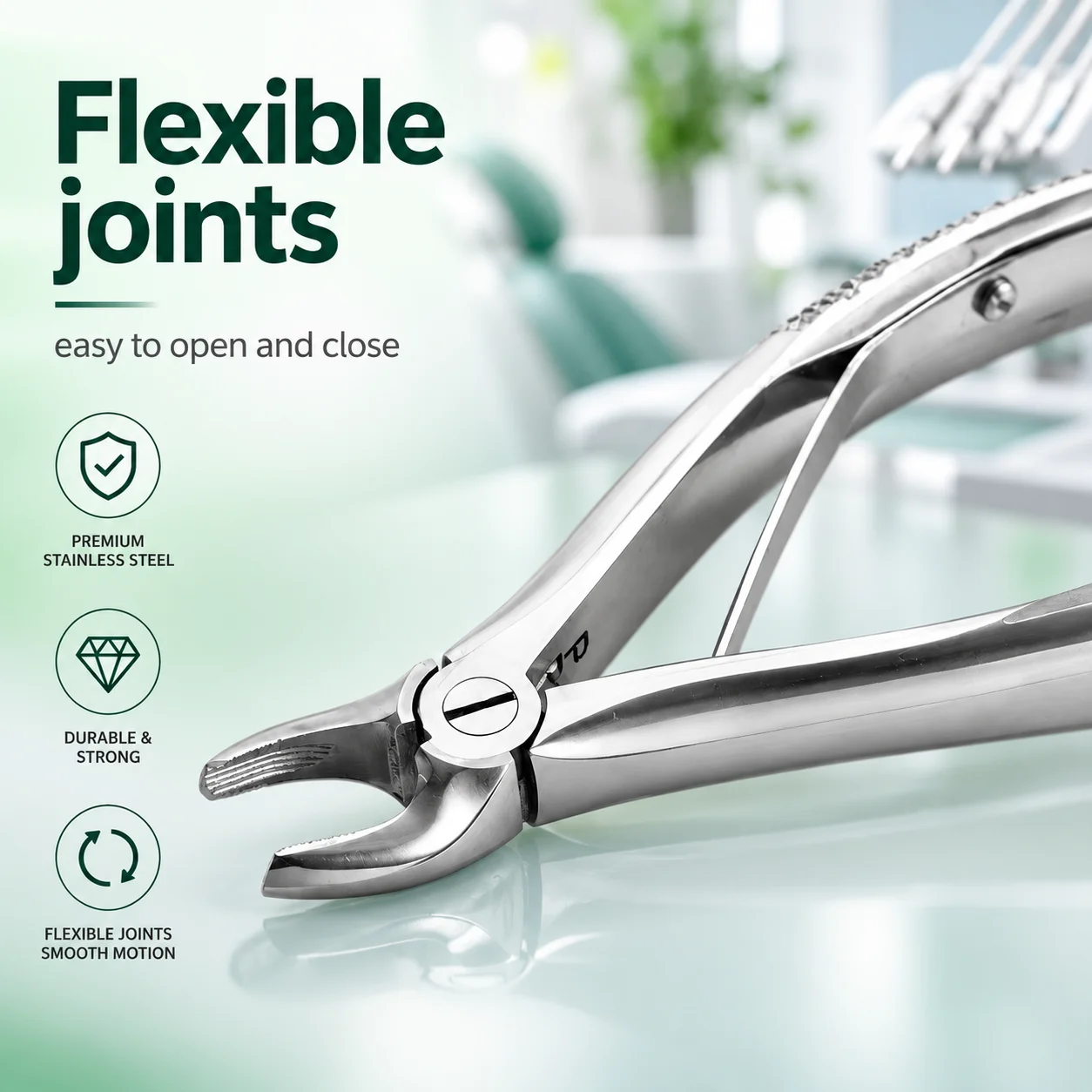 7Pcs Pediatric Dental Extraction Forceps Kit Minimally Invasive Anti-slip for Oral Surgery Dentist Clinic