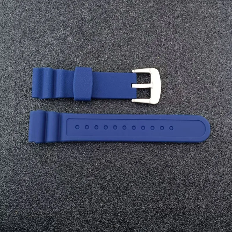 22mm Fluororubber Watch Strap Suitable for Monster Silicone Flat Head Strap Men's Universal Strap Watch Accessories NEW DIY