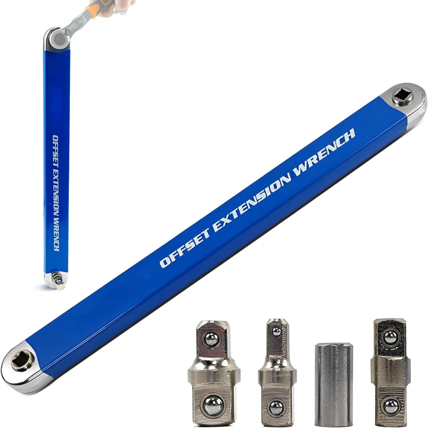 

Efficient and compact small extension wrench set for tight spaces - Versatile and slim design - Complete versatility with 1/2",