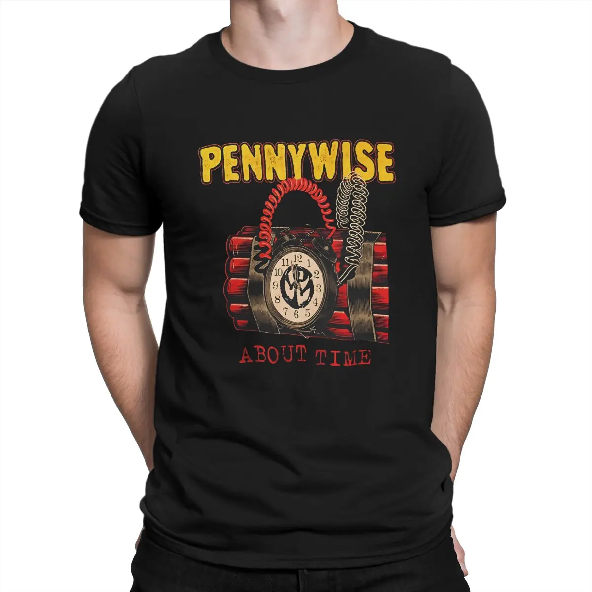 Poster Men T Shirts Pennywise Amazing Tees Short Sleeve Crew Neck T-Shirts Cotton New Arrival Tops