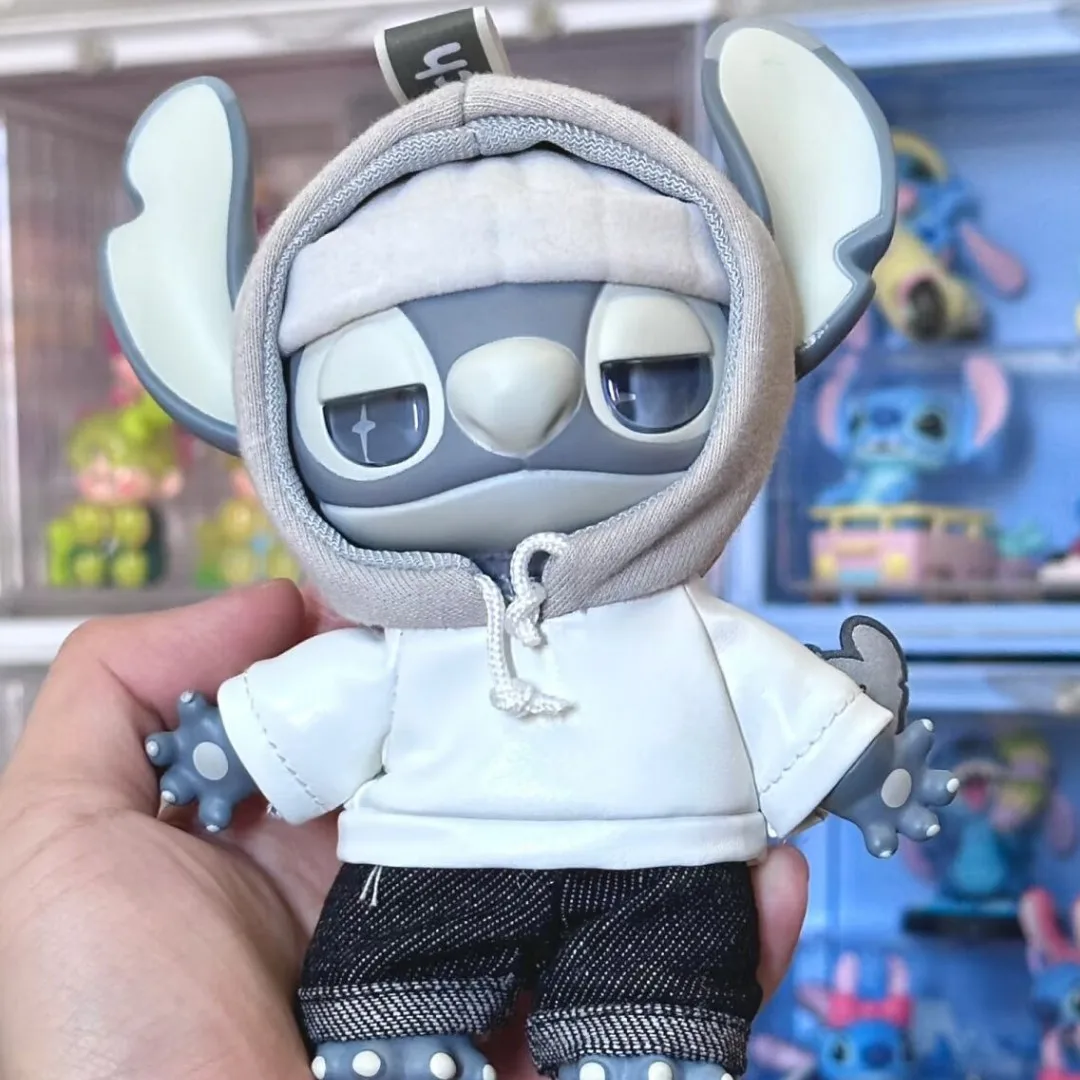 Figurita decorativa de la serie Disney Stitch Streetwear, colección Original de Gen Z, lindo colgante de vinilo, caja ciega de cumpleaños para niños