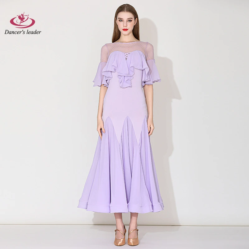 

Modern Dance Professional Dress High end Parachute Female Adult Stage Professional Social Dance Waltz Dance Costume