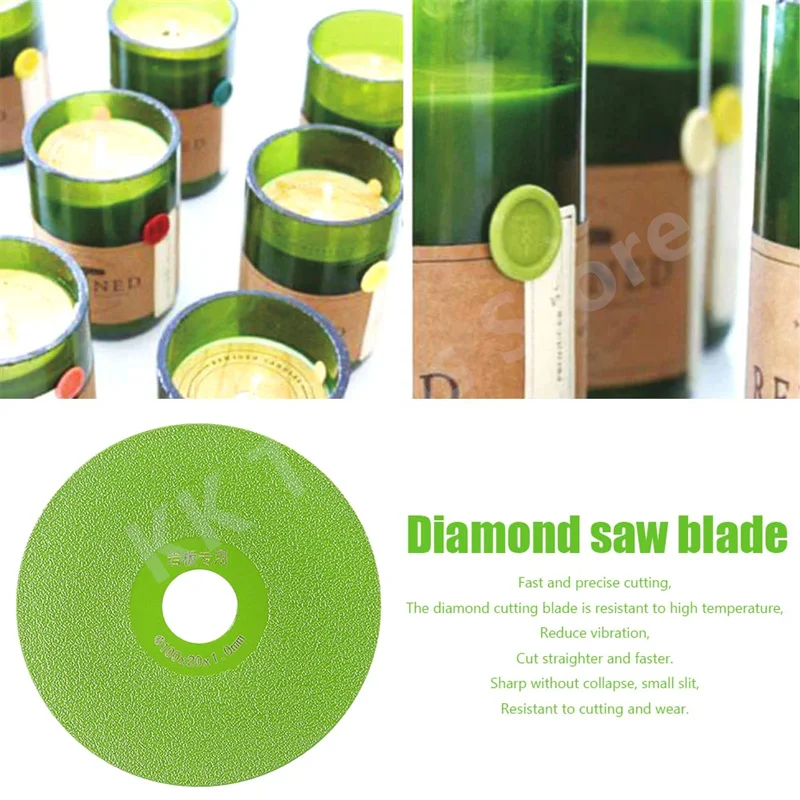 1/2/5pcs 100mm  Glass Cutting Disc Diamond Saw Blade Crystal Glass Wine Bottles Grinding Chamfering Ultra-thin Cutting Blade