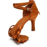 Woman's Latin Dance Shoes Ladies Girls Jazz Ballroom Salsa Dancing Sandals 7 Colors 5cm/7cm Medium Heeled Soft Suede Sole A001