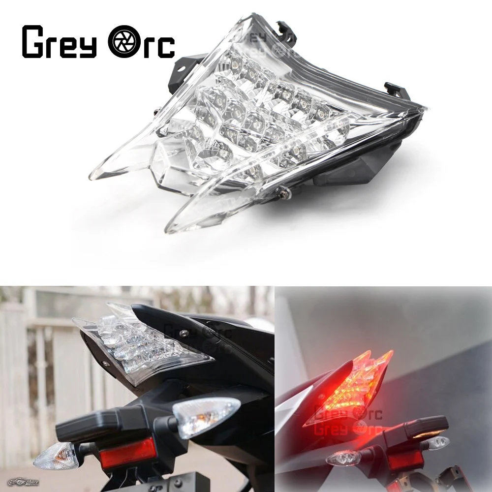 

E-Mark Chrome Led Integrated Blinker Taillight Tail Brake Turn Signals Light For BMW HP4 S1000R S1000RR 2010-2016