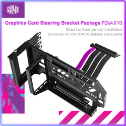 Cooler Master Graphics Card Steering Bracket PCI-E 3.0/PCI-E 4.0 X16 Universal Vertical Holder GPU Bracket Extension Cable 300MM