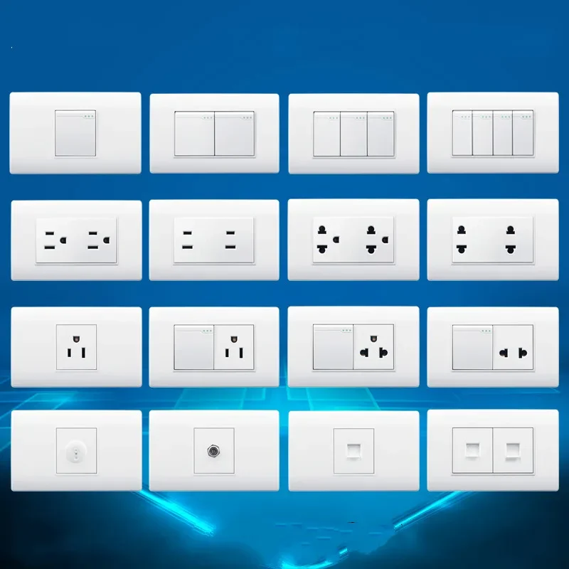 118 type 110-250V /15A American socket Thailand Vietnam USA Standard Wall switch North America Power supply socket