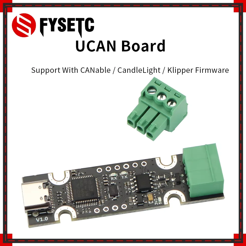 

Плата USB FYSETC UCAN для адаптера CAN на основе STM32F072 с поддержкой Canable / CandleLight / Klipper