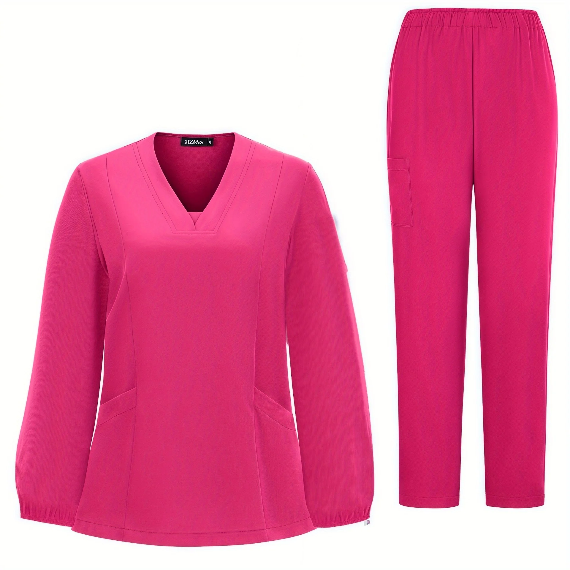 Наборы скрабов с длинными рукавами для больниц полости рта, легкая женская рабочая одежда для медсестер