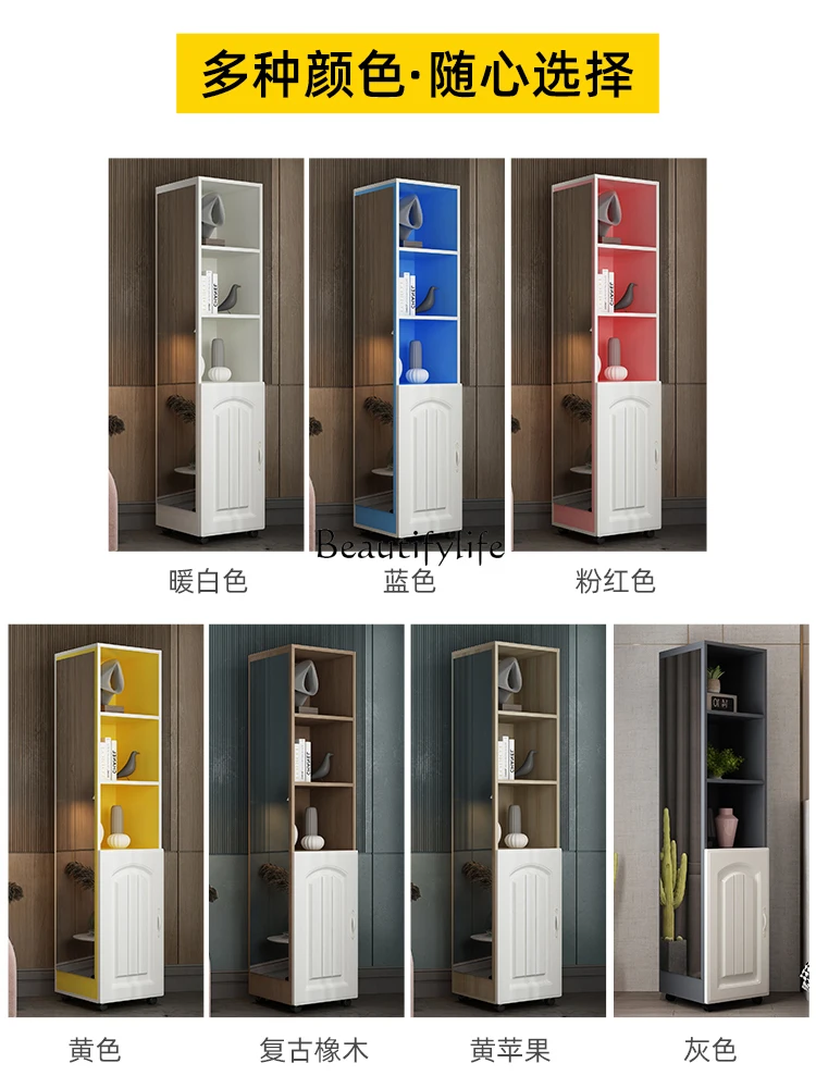 Wardrobe One-Piece Fitting Home Storage Living Room Bedroom Rotary Multifunctional Hallway Full Body Floor Mirror