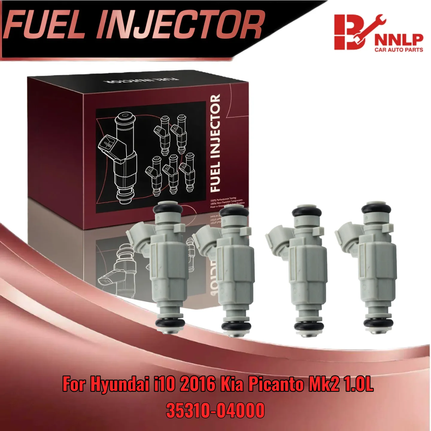 

4pcs Injector For Hyundai i10 For Kia Picanto Mk2 1.0L 2016 Car Parts 3531004000