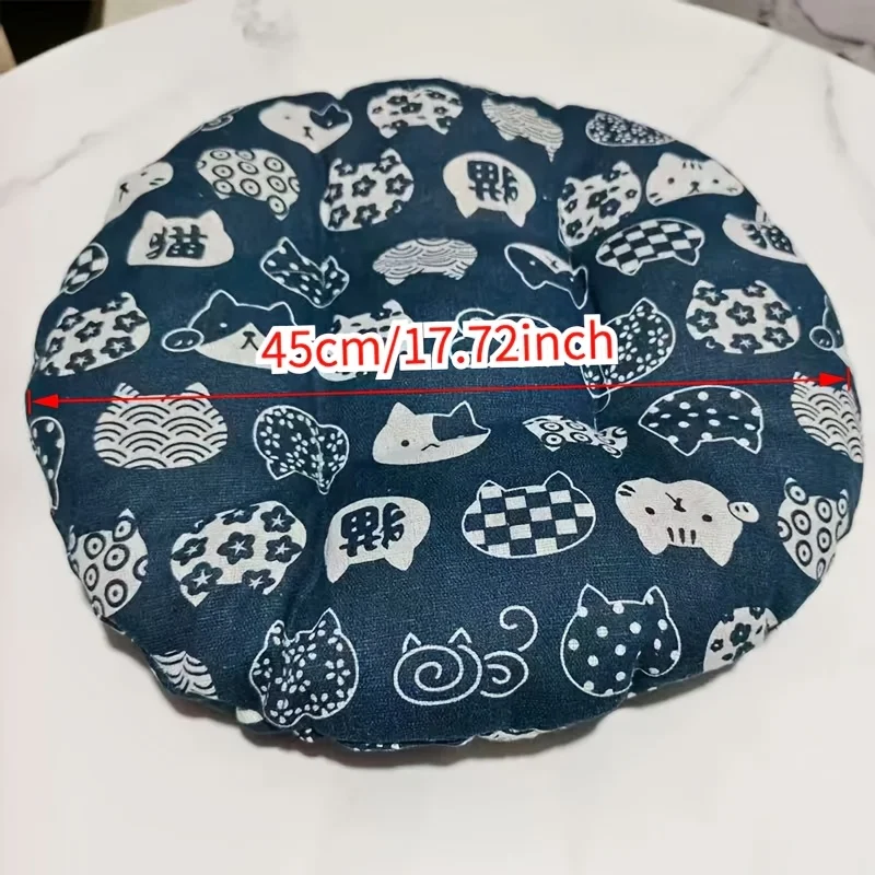 Rattan Weaving Cat Basket Bed With Soft Cushion Round Donut Design Cozy Warm Comfortable Sleeping Nest For Cats And Dogs - view 5
