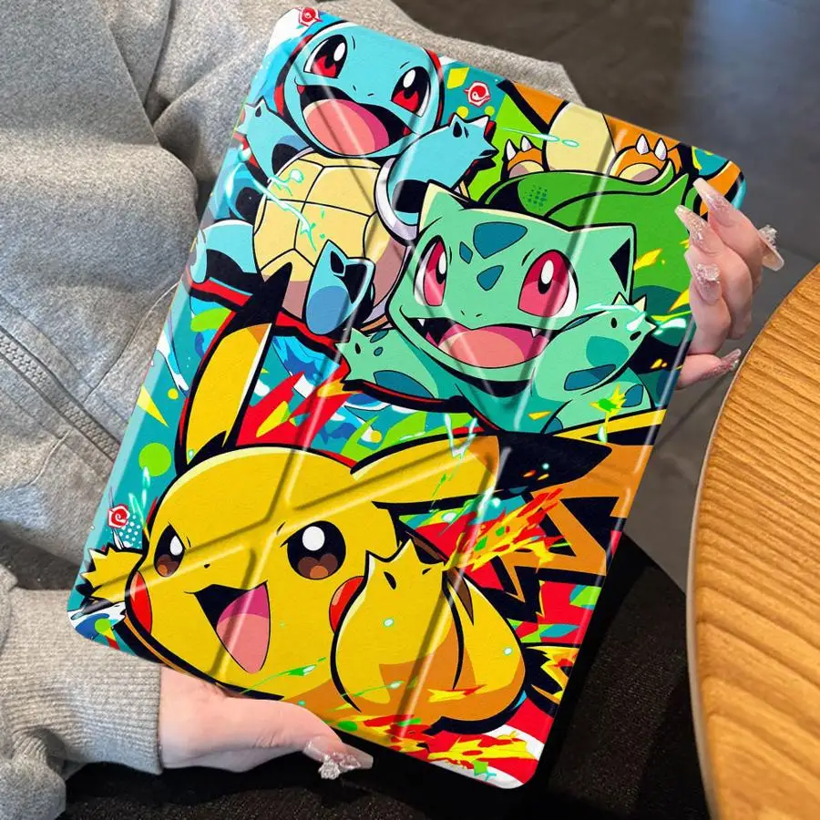 Pokrowiec na tablet Pokemon Pikachu z uchwytem na długopis do Samsung Galaxy Tab S7 FE S8 S6 Lite 10.4 cala S10 S10+ A11 Plus A8 2022 — zdjęcie produktu 5