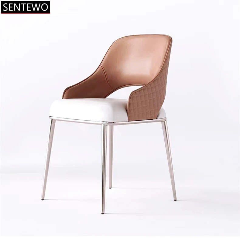 Dining Chairs Set Stainless Steel Gold Legs Dining Room Chair Kitchen Furniture Stoelen Yemek Sandalyeleri Sedia Da Pranzo