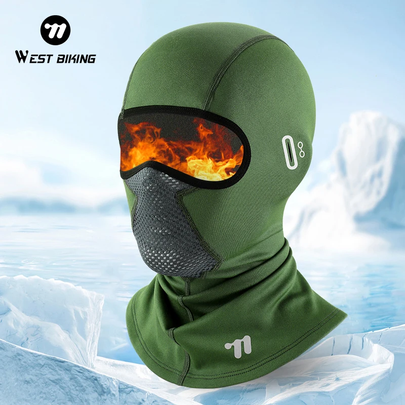 WEST BIKING Balaclava Sports Windproof Warm Fleece Face Scarf Mask Cap Outdoor Bicycle Fishing Ski Motorcycle Cycling Headwear