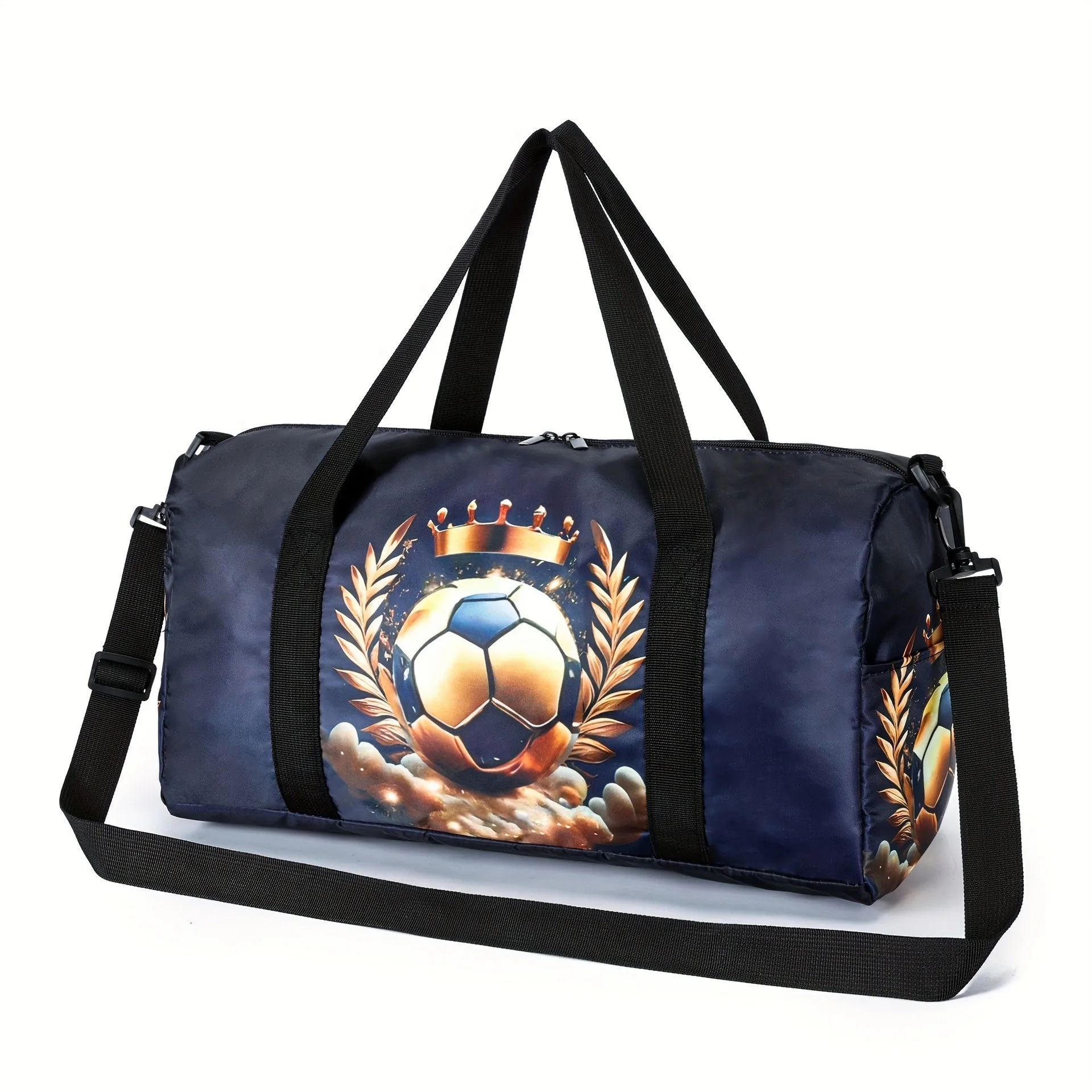 

Luxury Popular Football 3D Printed Large Capacity Travel Bags Barrel Shape Crossbody Bag Outdoor Sports Bags Gym Yoga Bag