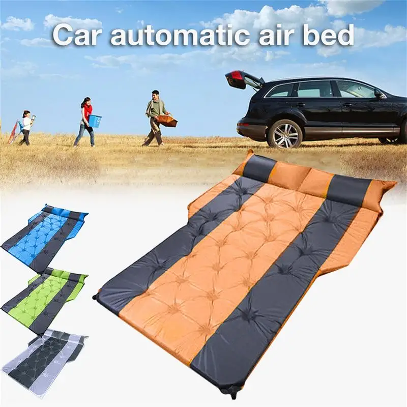 Car Automatic Iatable Bed SUV Car Air Mattress Portable Back Seat Blow-up Sleeping Pad For Trunk Travel Camping Vacation