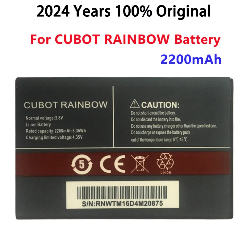 

2024 год 100% оригинальный CUBOT RAINBOW 2200 мАч сменный резервный аккумулятор для CUBOT RAINBOW батареи для сотового телефона Быстрая доставка