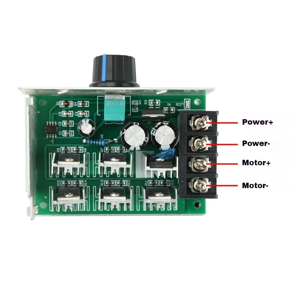 

DC9-55V PWM DC Motor Speed Controller 40A 2000W Hig-power Brushed Motor Speed Regulator 0-100 Speed Adjustable Control Module