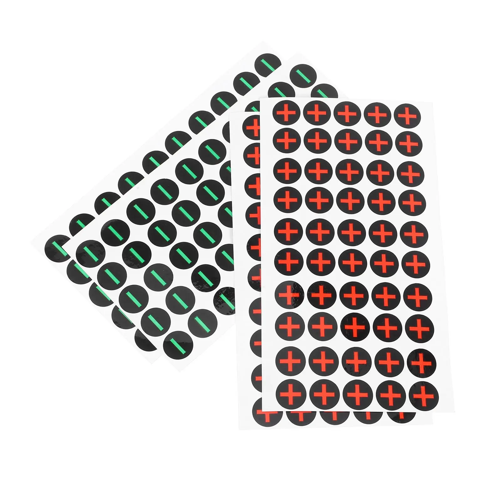 Polarity Warning Labels Stickers 4 Sheets Self Adhesive Safety Clear Markings Waterproof Durability Electric Equipment