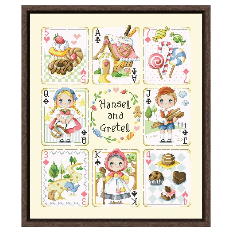 Cartes de Hansel et Gretel kit de point de croix