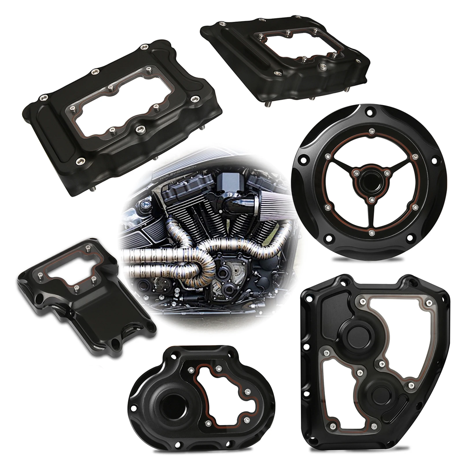 

Clarity Transmission side top cam rocker Derby covers for harley touring twin cam street glide FLHX FLHR FLTR Softail 2008-2013