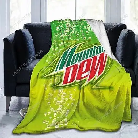Mountain Dew Fleece Blanket, Mtn Dew Merch Throw Blanket Space Gift For Fan Warm Winter Throw Movie Blanket Custom blankets