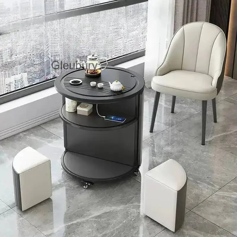Tables Nordic Decoration Living Coffee Room RoundSaving Adjustable Coffee Tables Center Lateral Tavolino Salotto Furniture Home