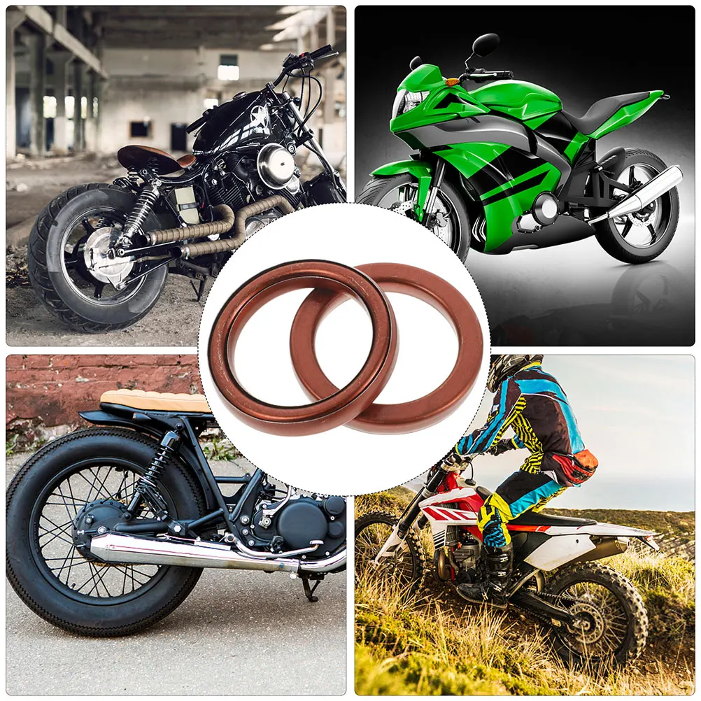 

4 Pcs Exhaust Pipe Gasket Car Accessories Flange Kit Material Copper Motorbike End Silencers