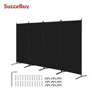 SucceBuy 3/4/6Panel Room Divider Folding Privacy Screen and Portable Freestanding Room Partition for Office Bedroom Study Hotel