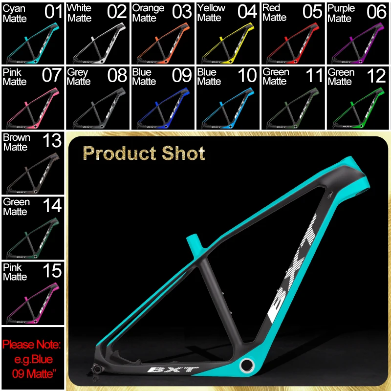 BXT Full Carbon MTB Frame 27.5er Cadre Carbone T1000 Carbon Mountainbike Frame 27.5 inch Steekas MTB Carbon Fietsframe 27.5