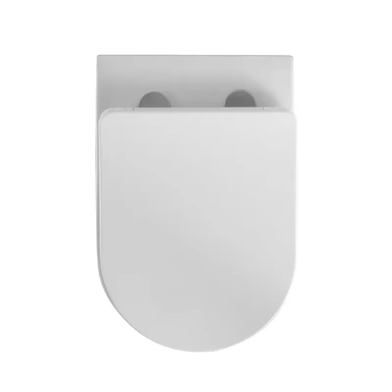 White bathroom sanitary ware space saving frameless WC smooth surface modern wall mounted toilet