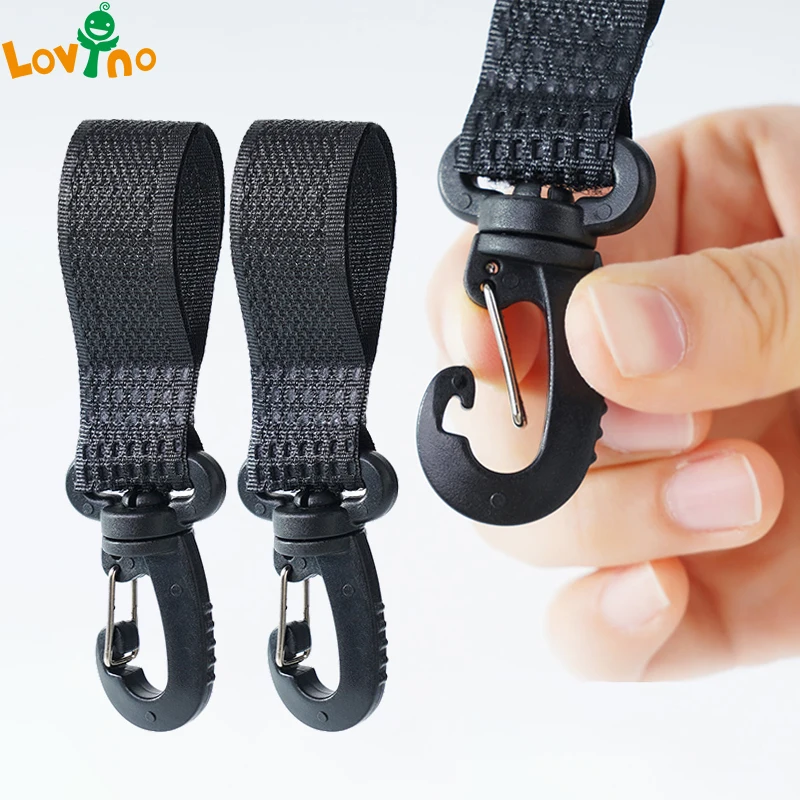 1-4pcs Universal Baby Stroller Hook Baby Car Seat Clip Aluminum Alloy Carabiner Cart Organizer Pram Hooks Stroller Accessories