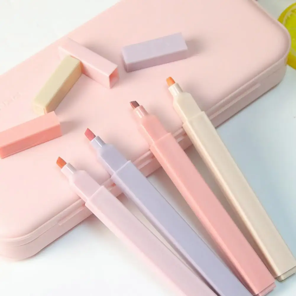 Juego de bolígrafos Resaltadores de Pastel para estudiantes, suministros de oficina de estudio, bolígrafo de marcado de secado rápido sin neón, Kit para diario