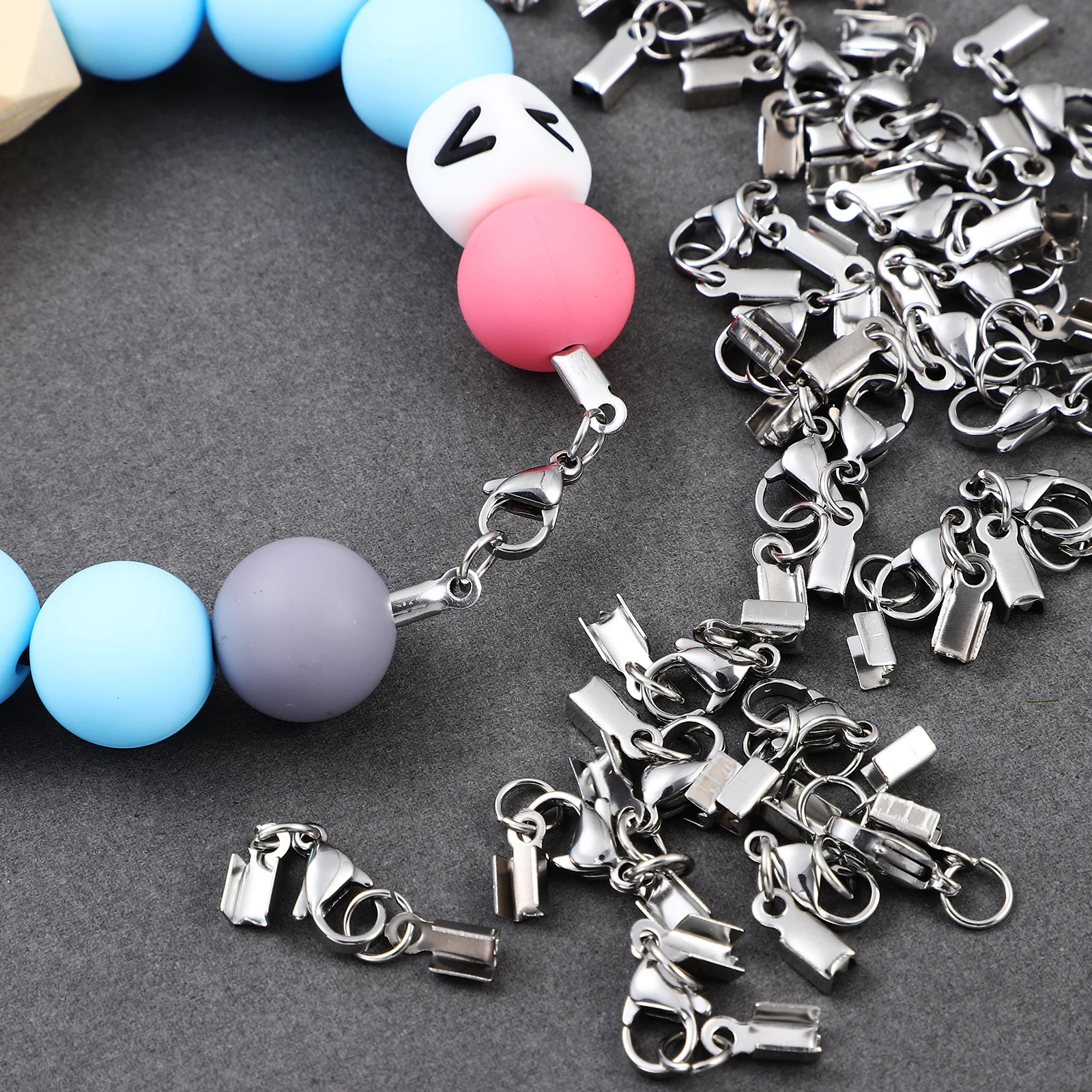 

40 Pcs Lobster Claw Buckle Necklace Clasps Stainless Steel Jewellery Making Accessories Shortener Clips Craft DIY
