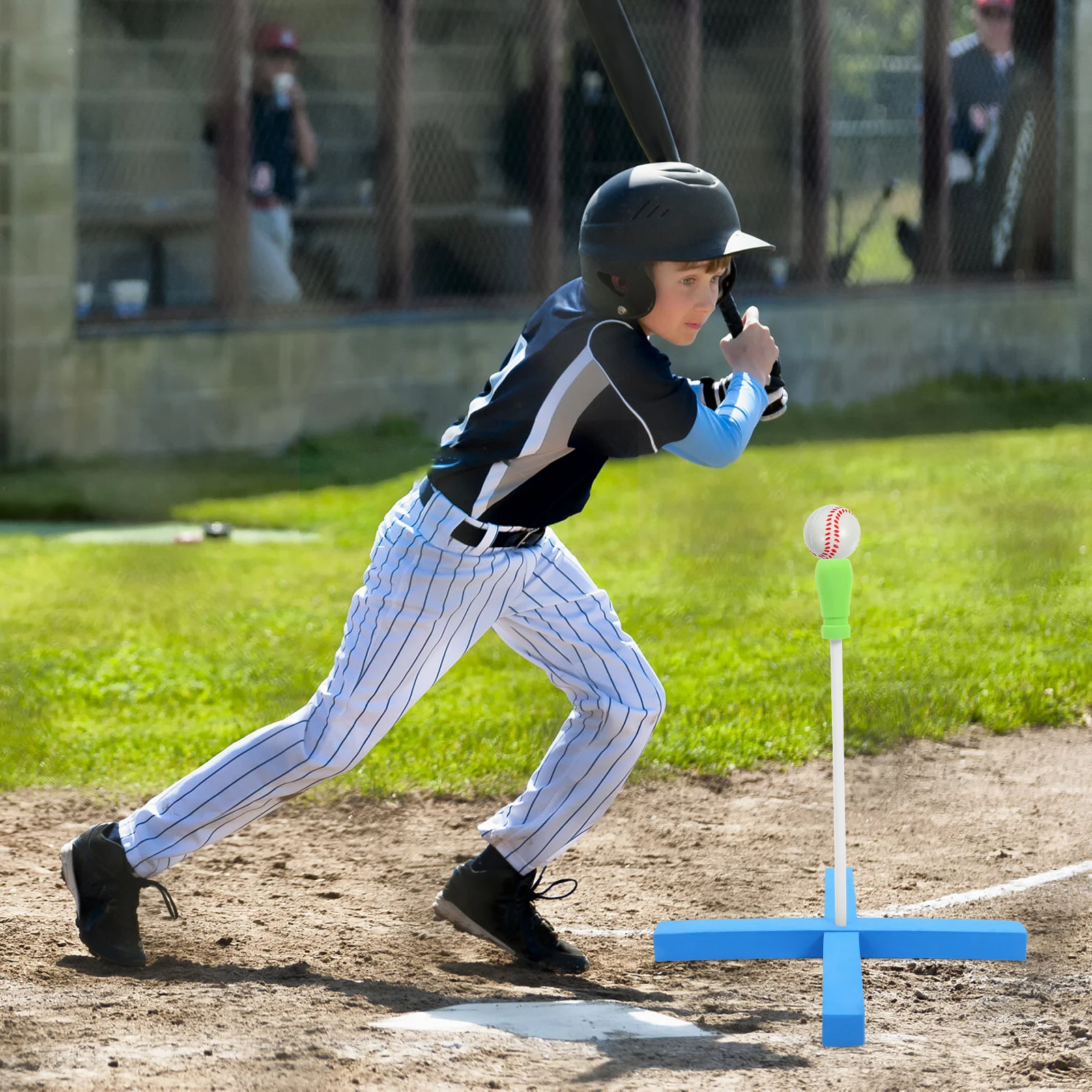 

Children Baseball Suit Holder Batting Toy Floor Stand Softball Kids Sports EVA Plastic Durable Practice Hand Eye