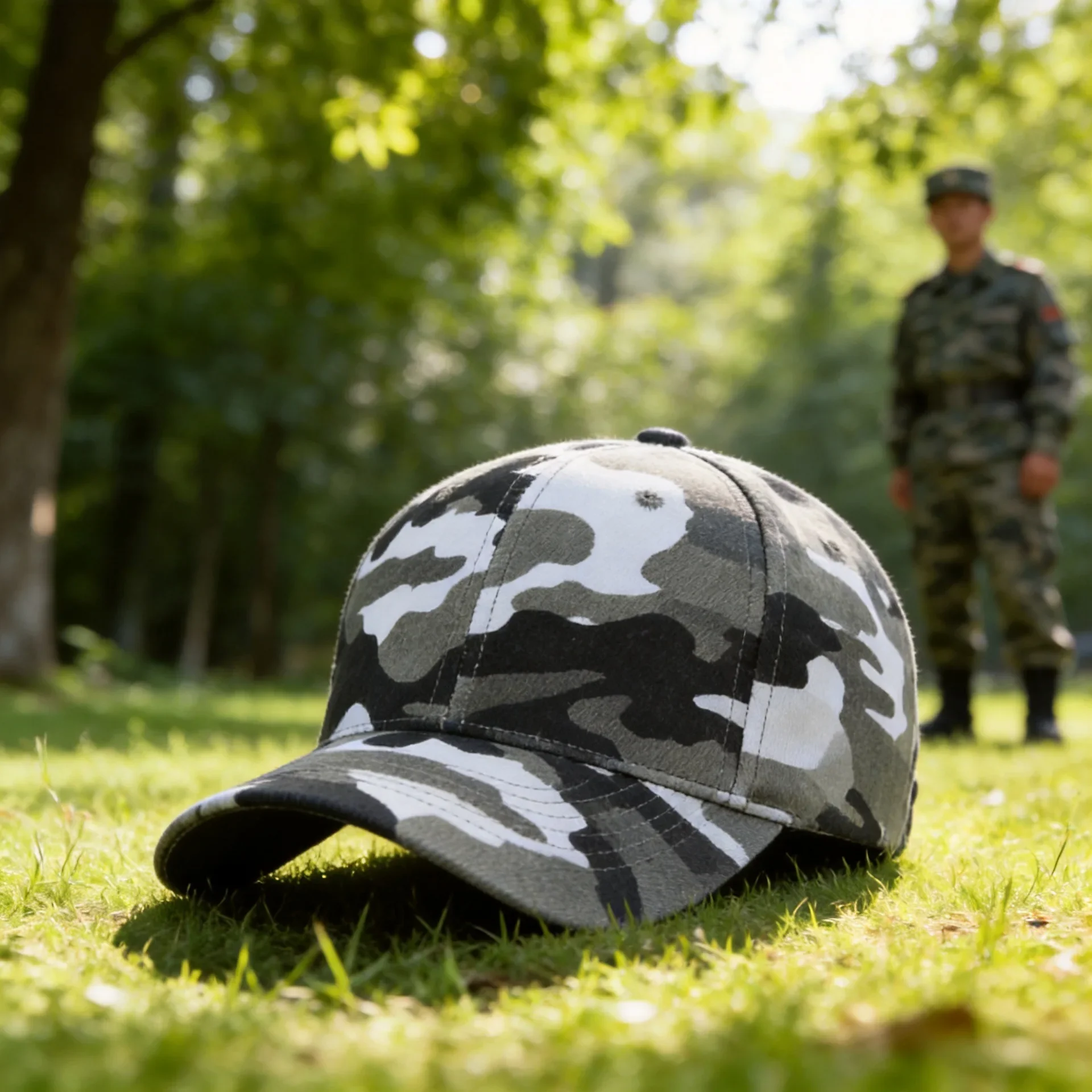 1 camouflage baseball cap summer outdoor sunscreen shade cap medium hat