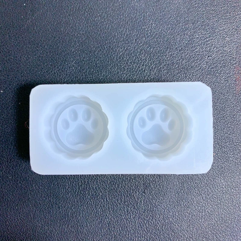 Moldes creativos silicona para pan con forma pata gato, para manualidades, fabricación joyas