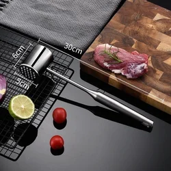 304 Stainless Steel Meat Hammer Grinder Loose Meat Tenderizer Household Meat Steak Pork Chicken Breast Masher Loose Meat Tool