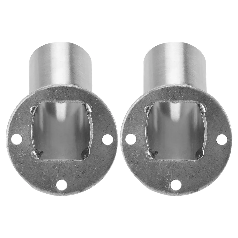 

2 Pcs Angled Clothes Rail Closet Rod Brackets Curtain Pole Socket Flange Shower