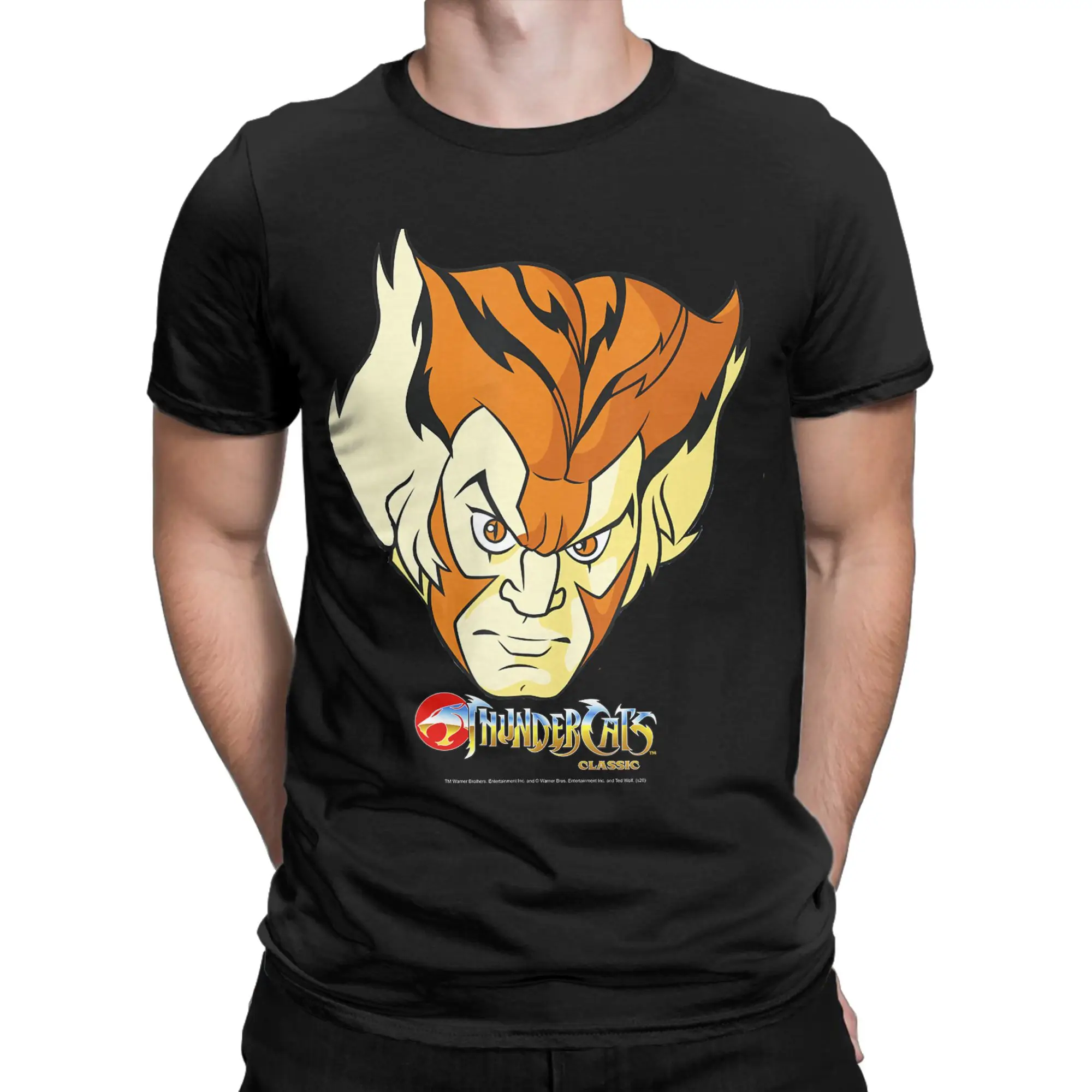 Retro Thunder Warrior  Graphic 100% Cotton T-Shirt ThunderCats Tops Tees For Men