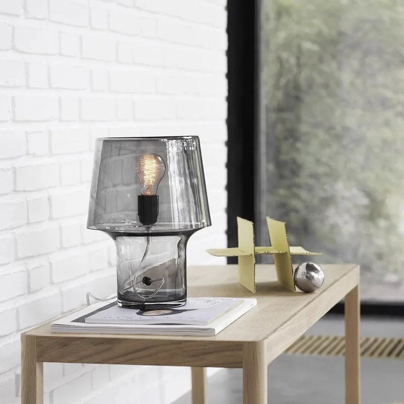 Nordic minimalist retro glass table lamp brand classic minimalist style bedroom lamp countertop decorative table lamp