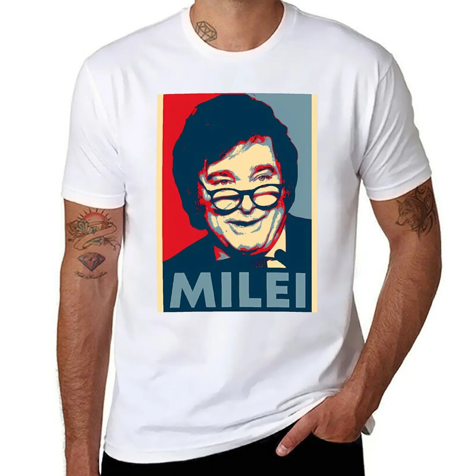 

Javier Milei Hope T-Shirt man t shirt cotton t shirts designer T-Shirt