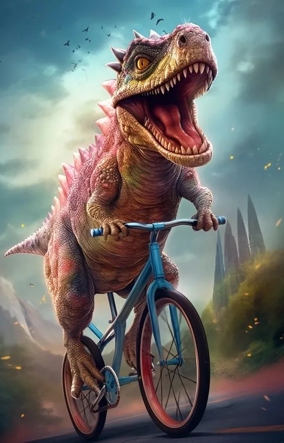 JMINE Div 5D Dinosaur Mountain bike bicycle Full Diamond Painting cross stitch kits art animal 3D paint by diamonds